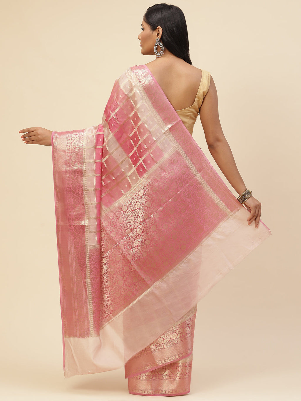 Zari Jaal Cotton Woven Saree