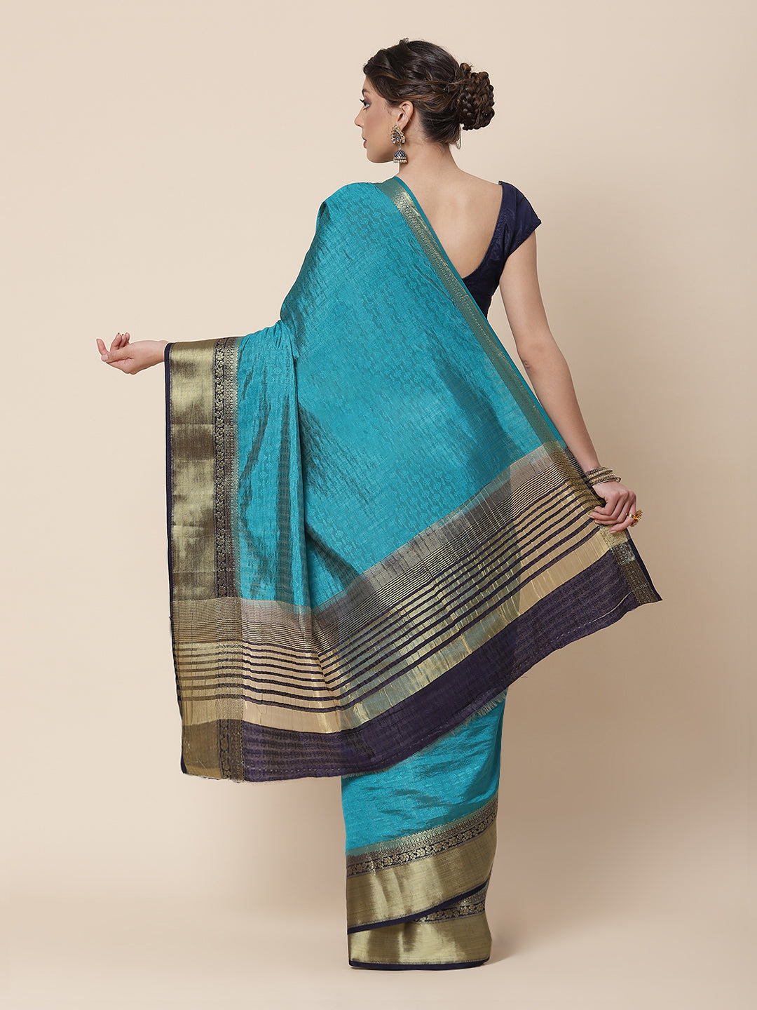 Zari Border Art Handloom Woven Saree