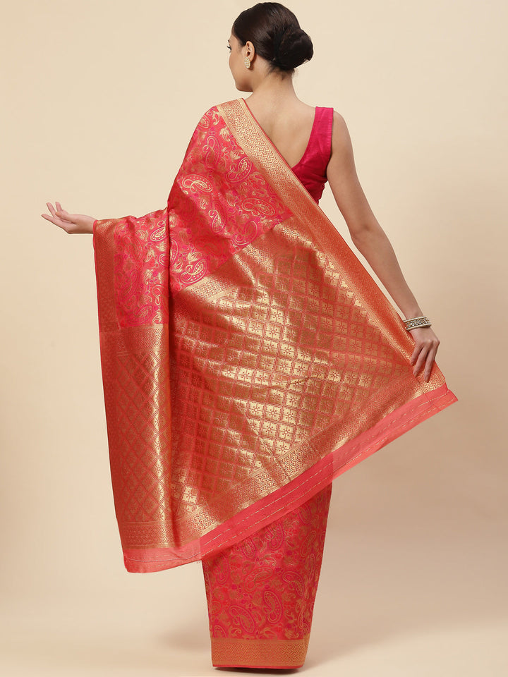 Zari Jaal Handloom Woven Saree