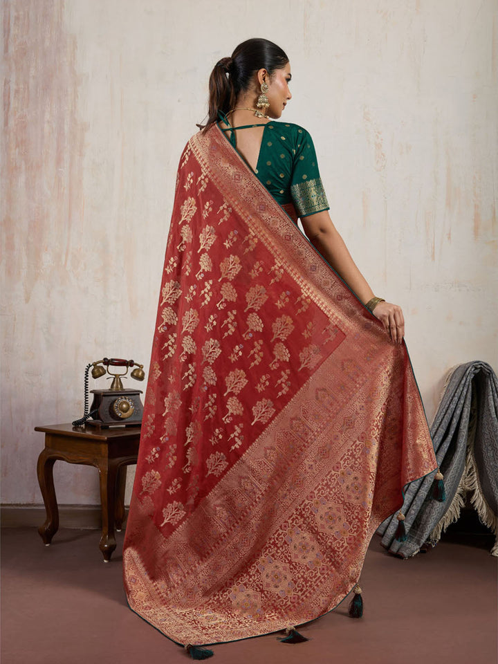 Woven Design Makhmal Silk Saree