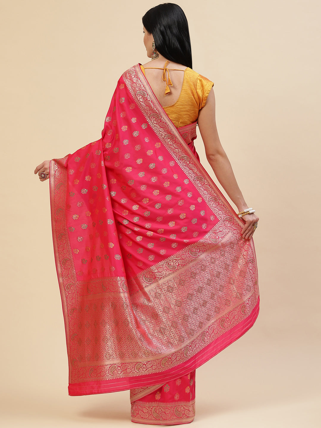 Stone Booti Banarasi Woven Saree