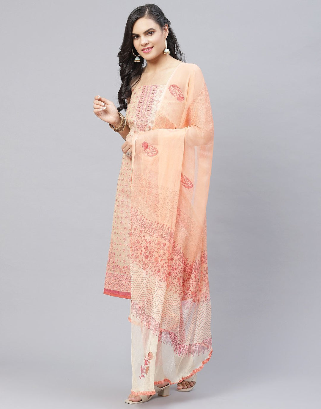 Chanderi Printed Suit piece