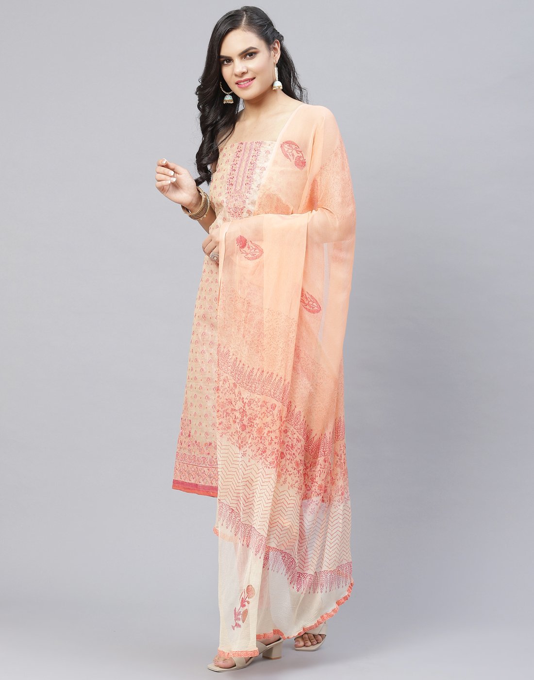 Chanderi Printed Suit piece