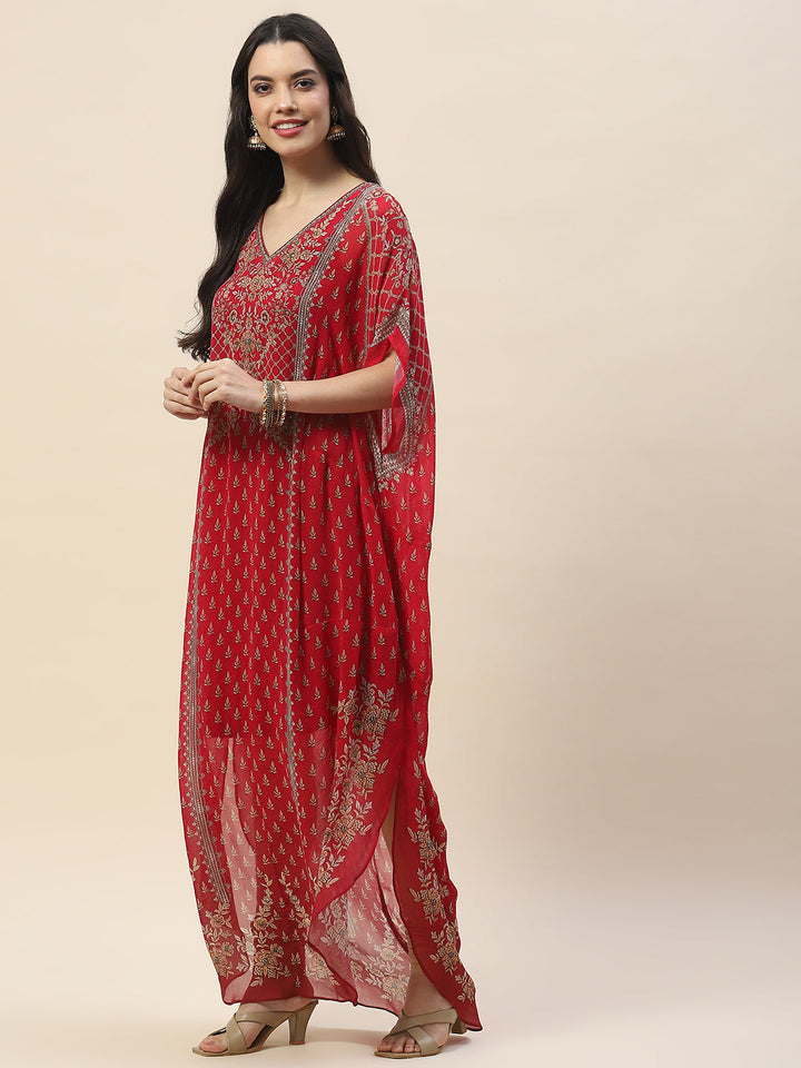 Digital Print Georgette Kaftan Kurta