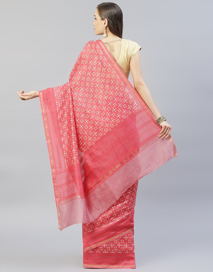 Kantha Border Printed Cotton Saree