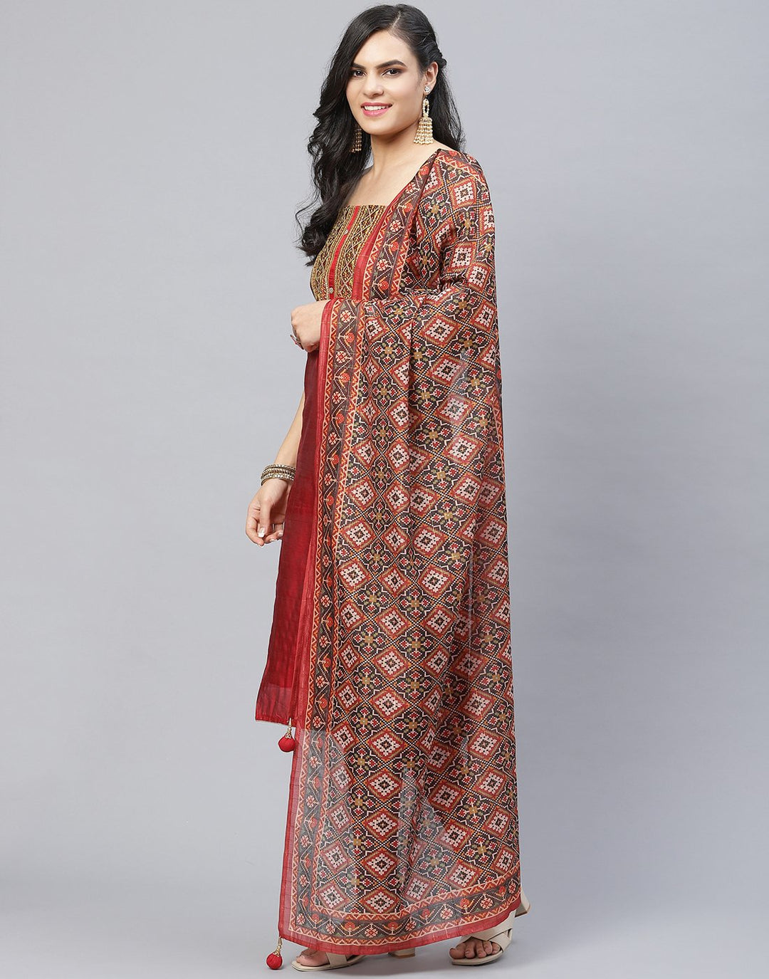 Chanderi Embroidered Suit piece