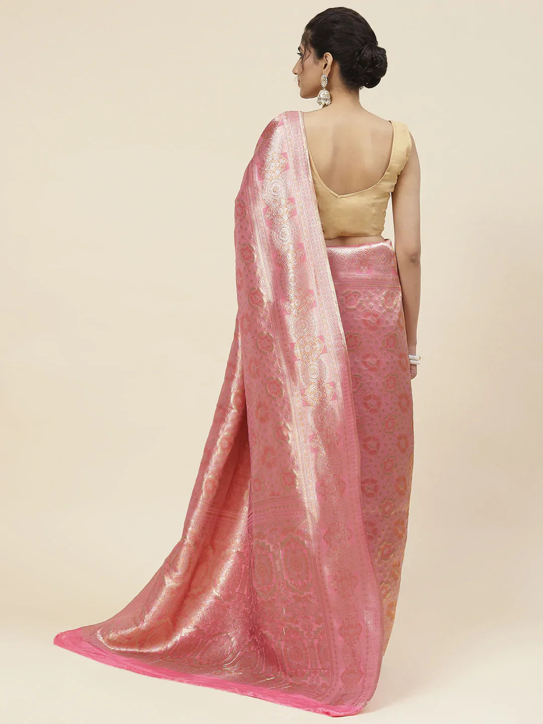 Zari Jaal Handloom Woven Saree