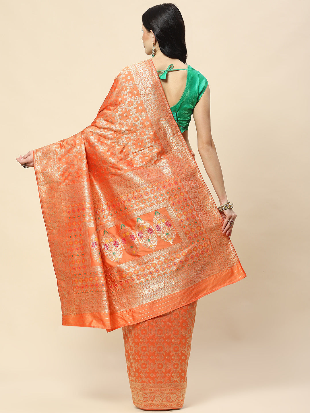 Zari Jaal Woven Art Silk Banarsi Saree