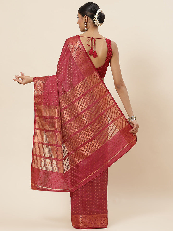Zari Booti Woven Handloom Saree