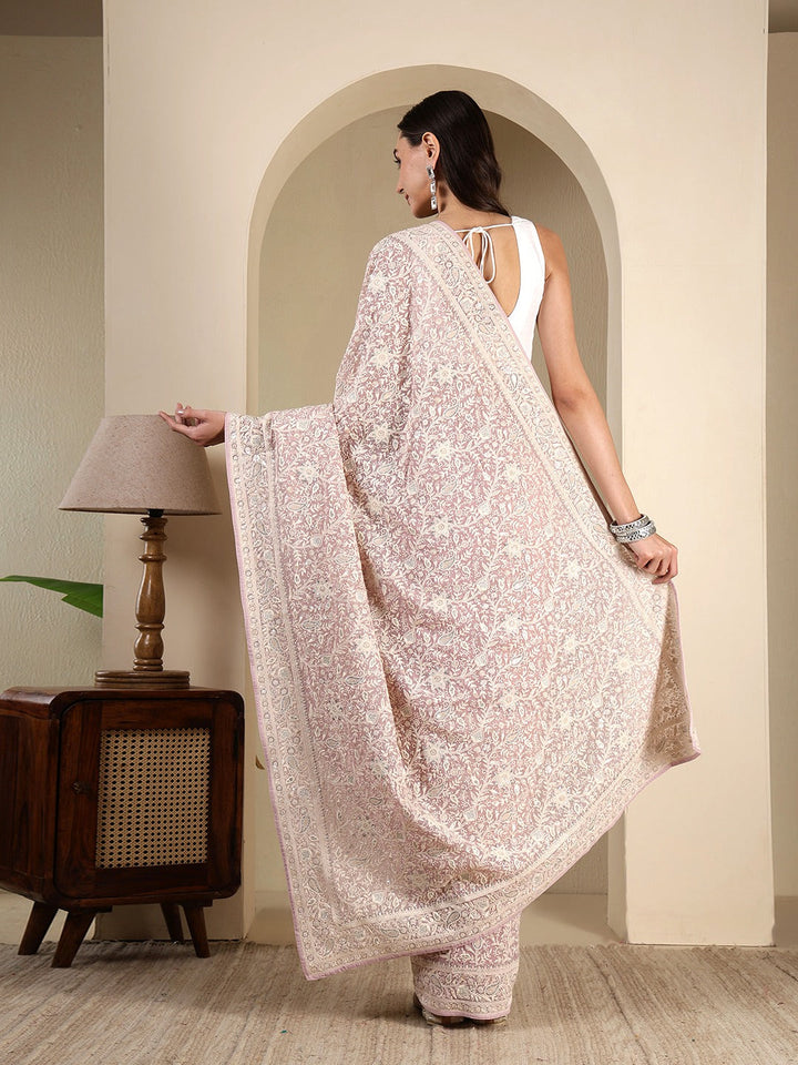 Embroidered Georgette Saree
