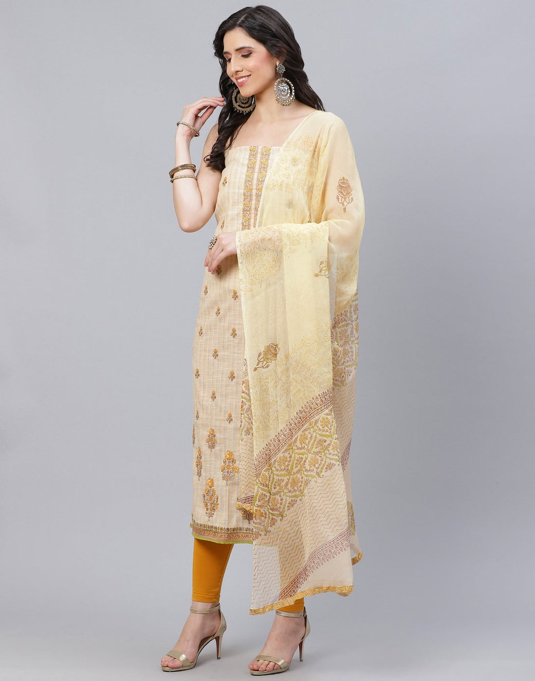 Cotton Embroidered Suit piece