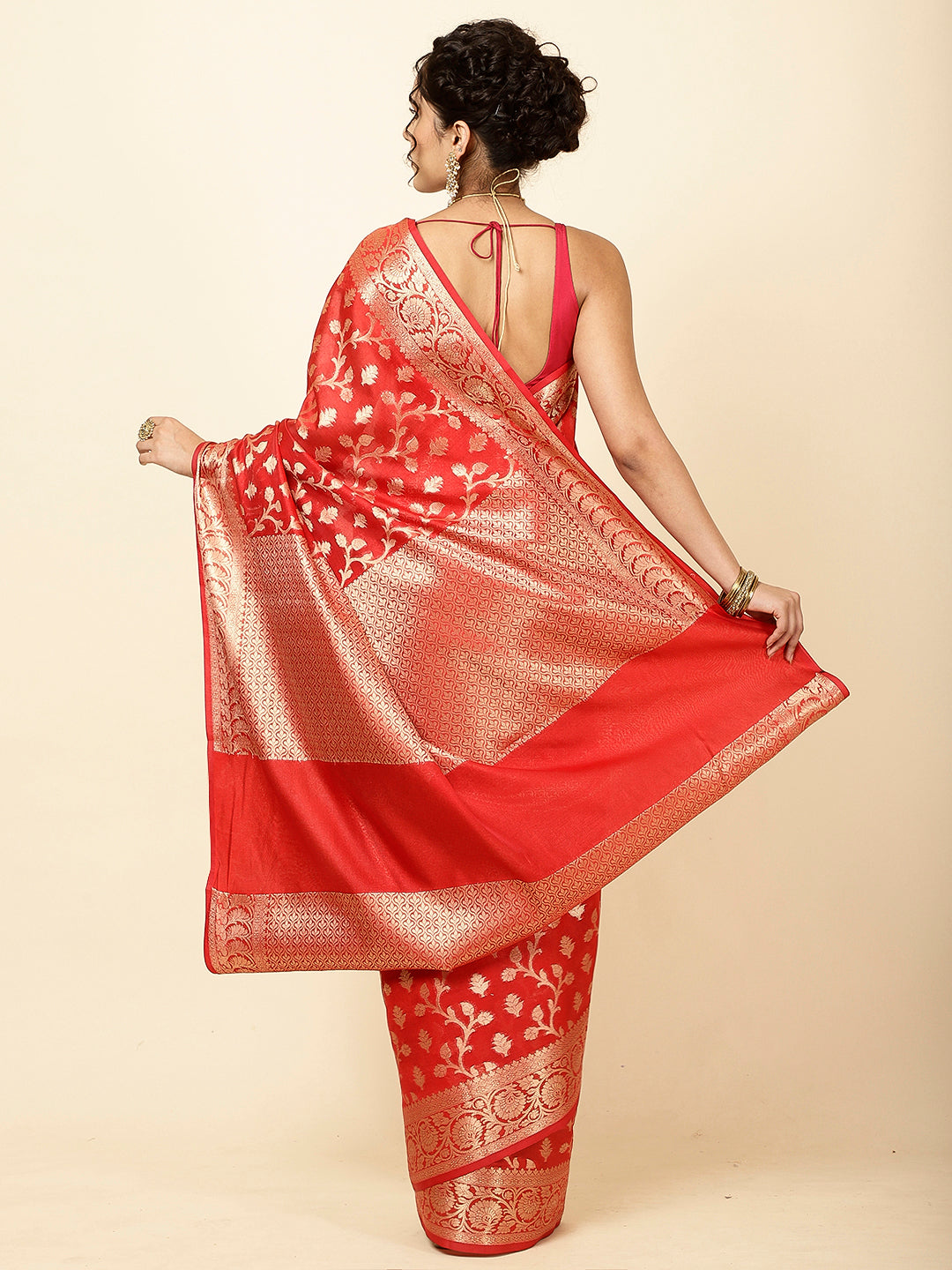 Zari Jaal Woven Cotton Saree