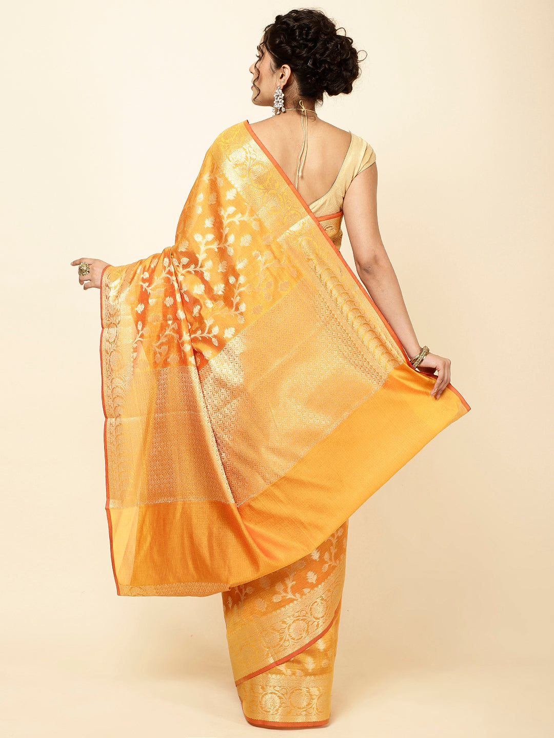 Zari Jaal Woven Cotton Saree