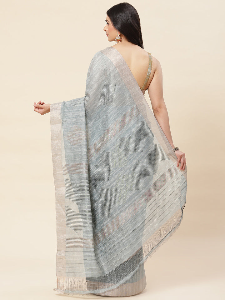 Plain Zari Border Woven Cotton Saree