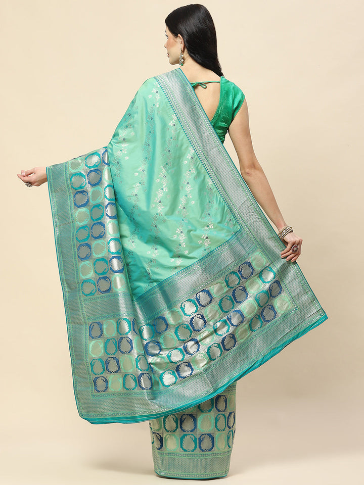 Zari Jaal Woven Art Silk Banarsi Saree
