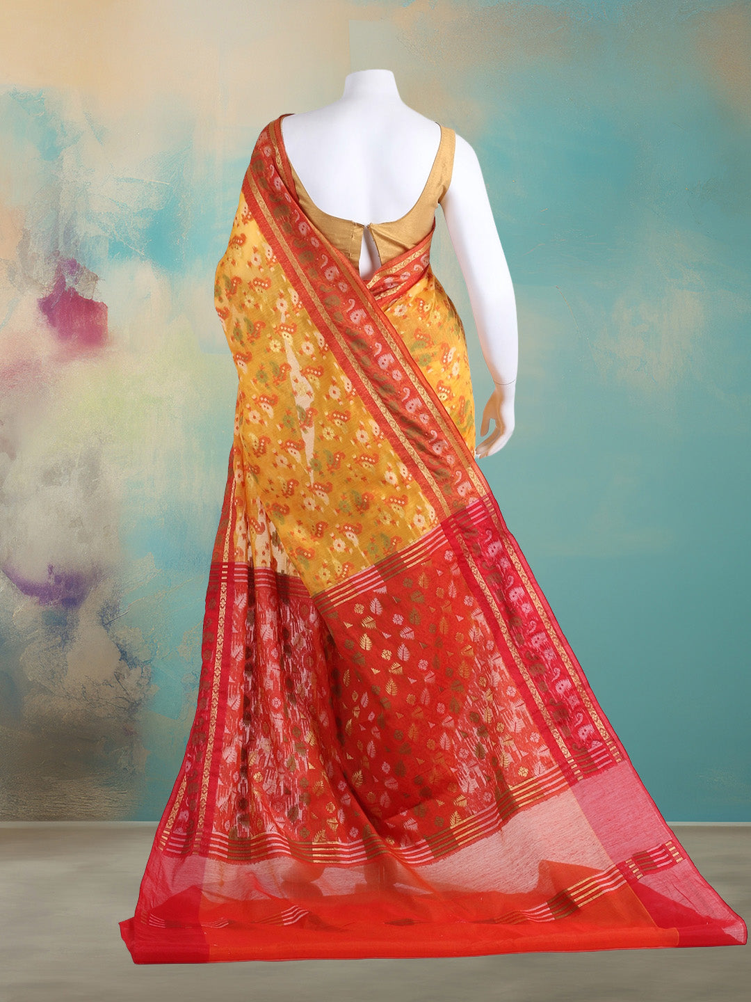Resham Woven Design Cotton Saree