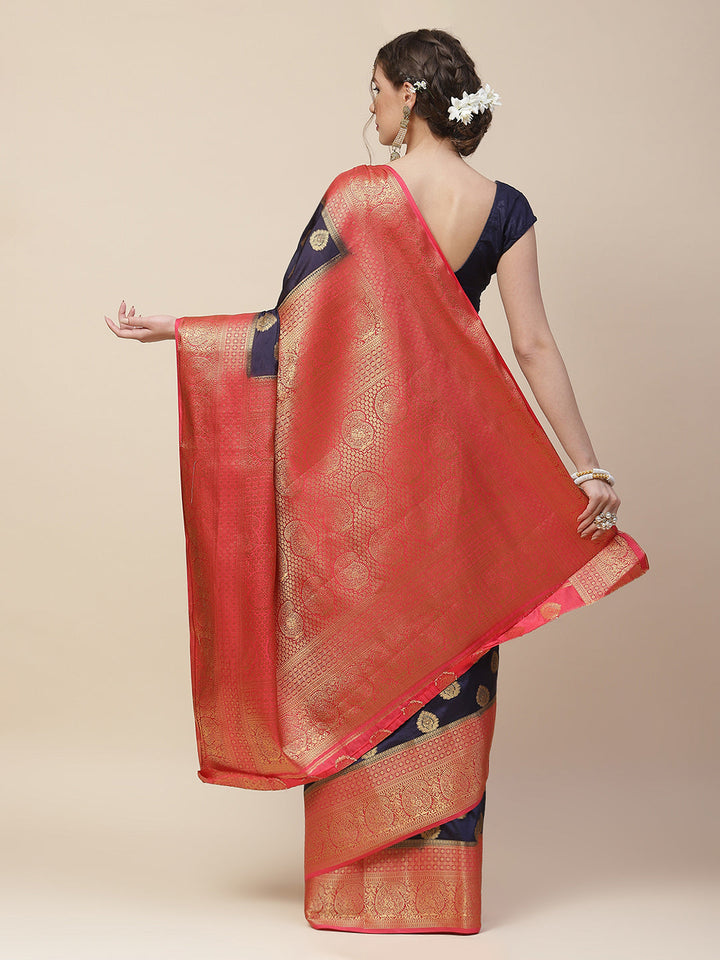 Zari Booti Woven Art Handloom Saree