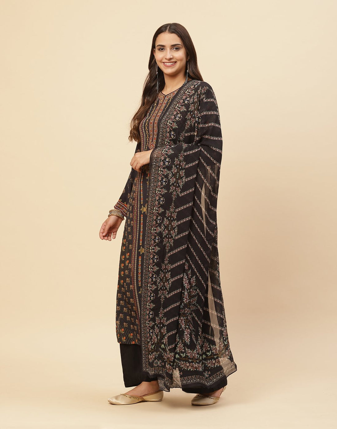 Digital Printed Crepe Salwar Kameez Stitched Suit With Georgette Dupatta