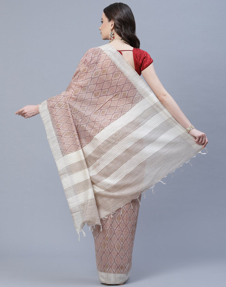 Abstract Print Cotton Saree