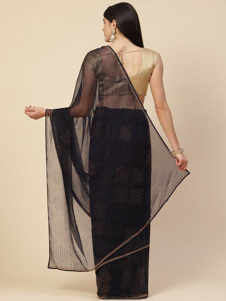 Swarovski Embroidered Chiffon Saree
