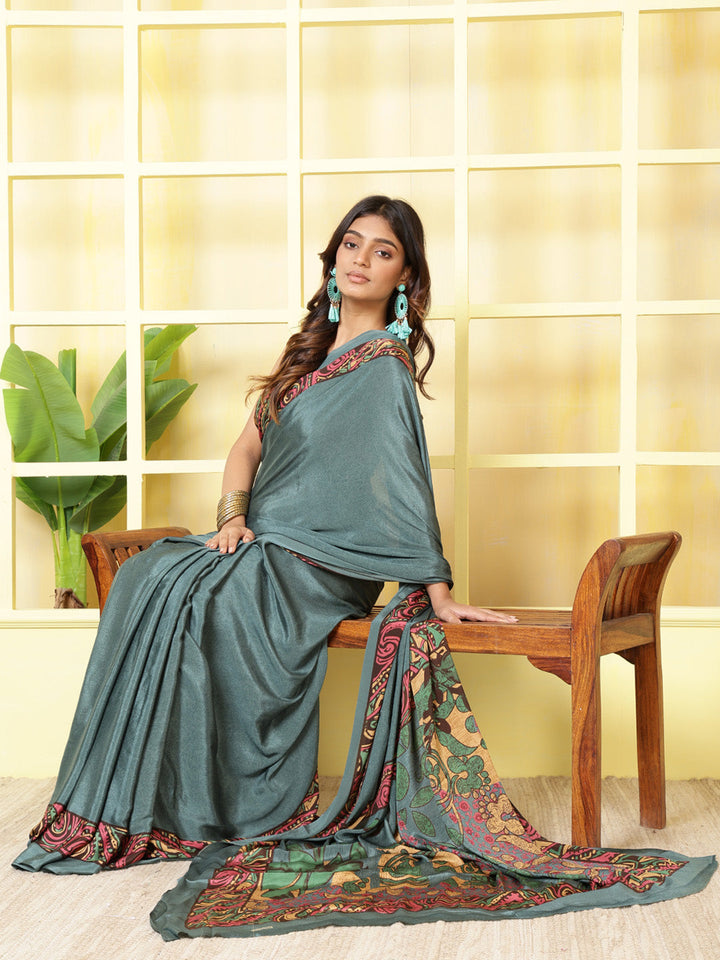 Digital Printed Crepe Saree