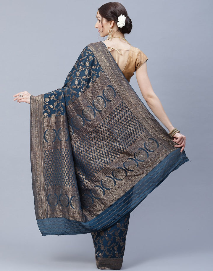 Antiq Zari Jaal Crepe Saree