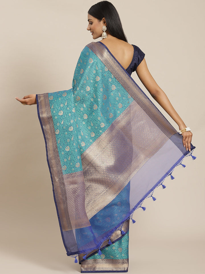 Resham Jaal Cotton Woven Saree