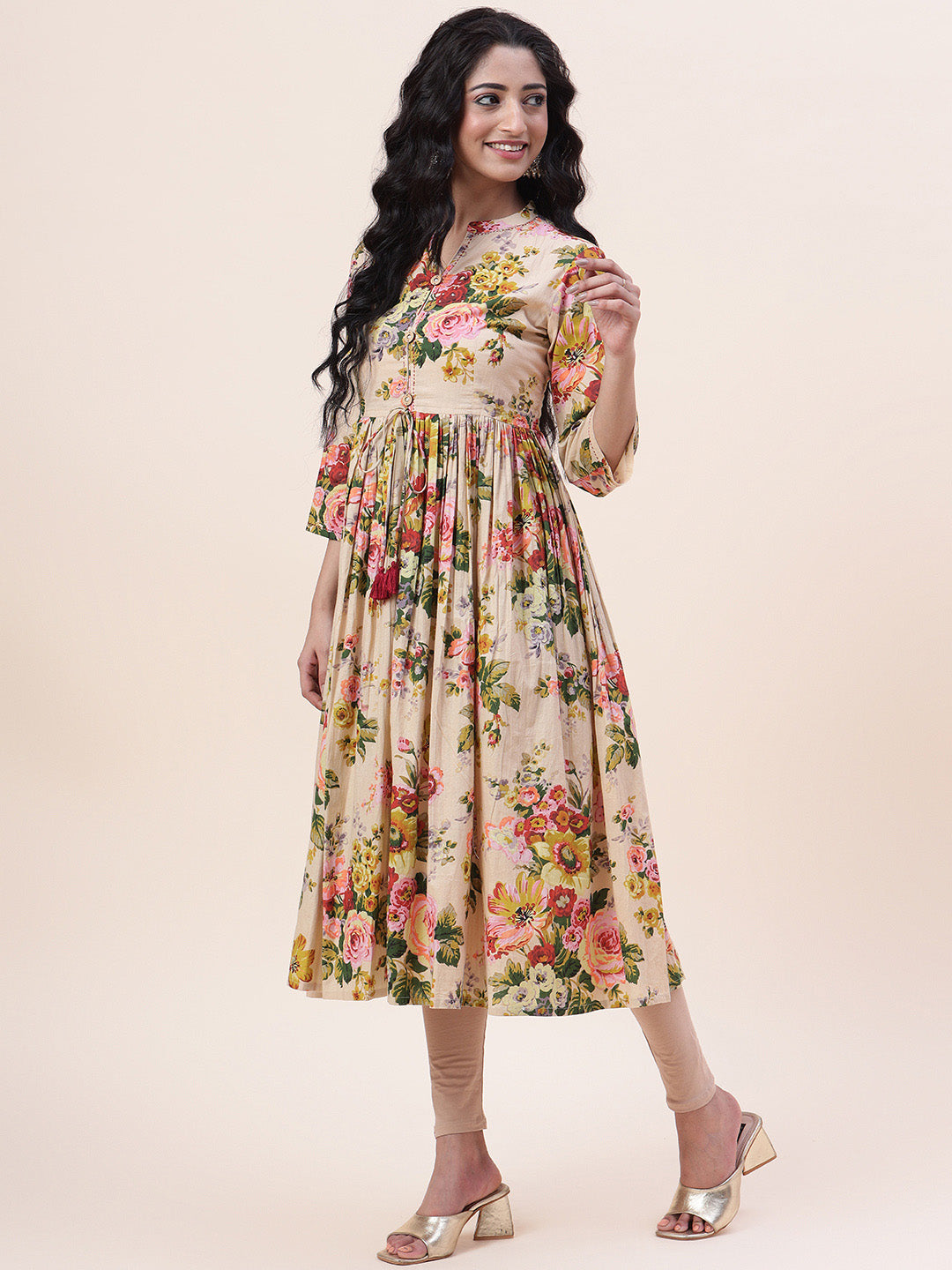 Floral Printed Cotton Kurta