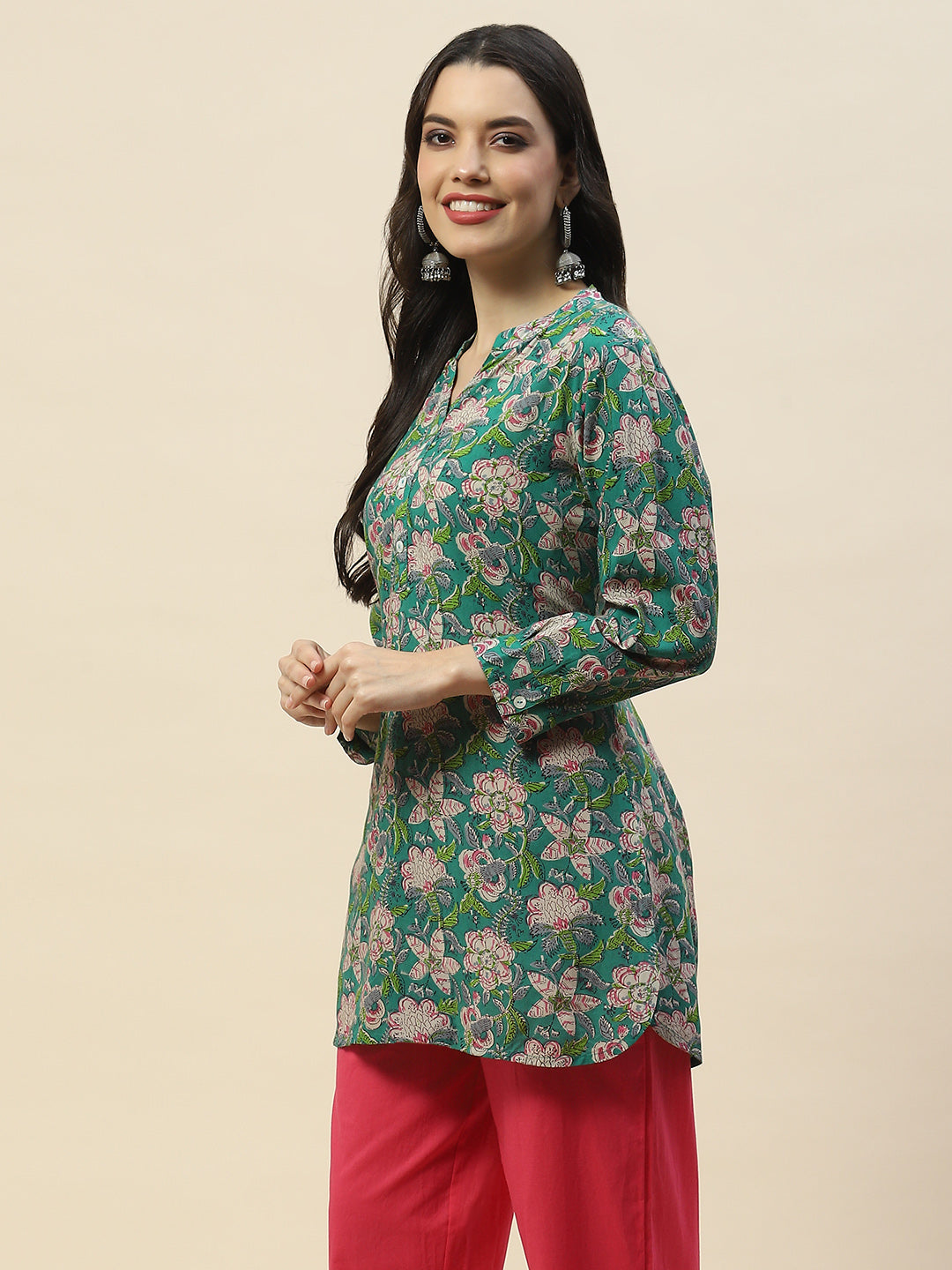 Printed Cotton Short Kurti