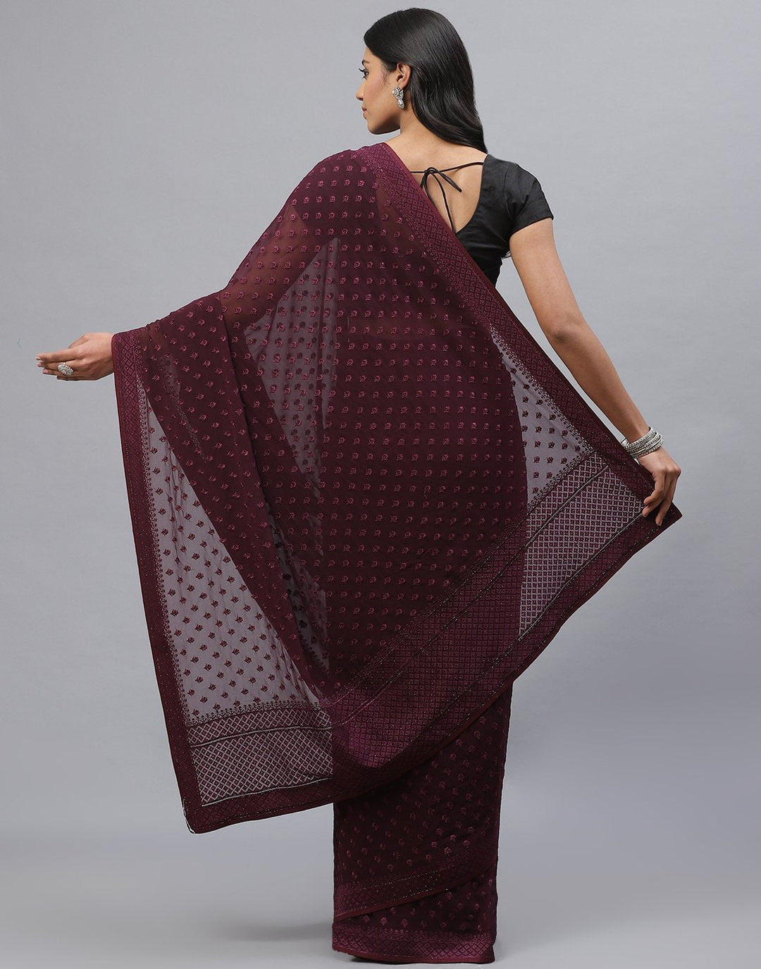 Art Georgette Embroidery Saree