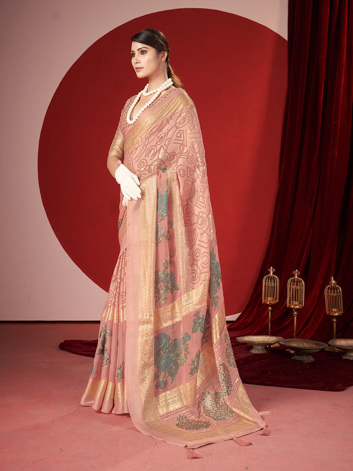 Zari Border Georgette Saree