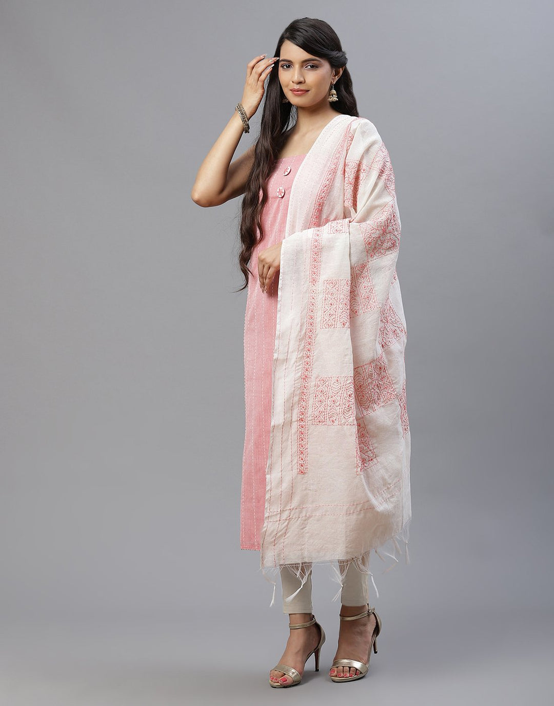 Cotton Embroidered Suit piece