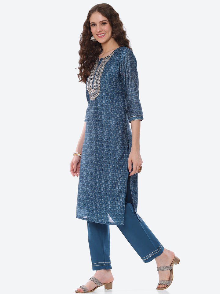 Gota Work Chanderi Kurta With Pant