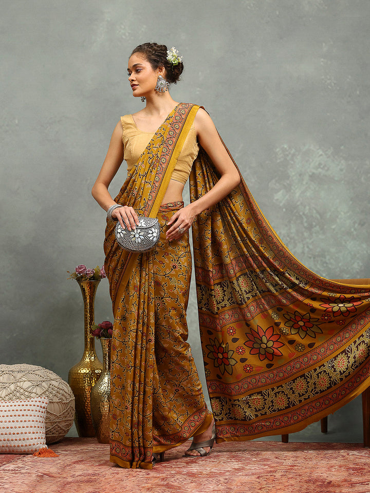 Digital Printed Crepe Saree
