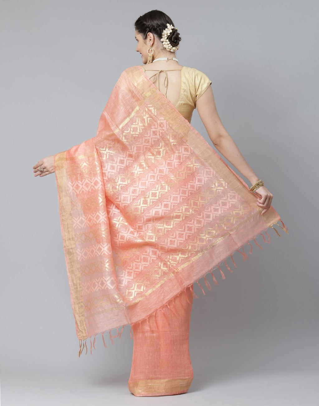 Cotton Linen Saree