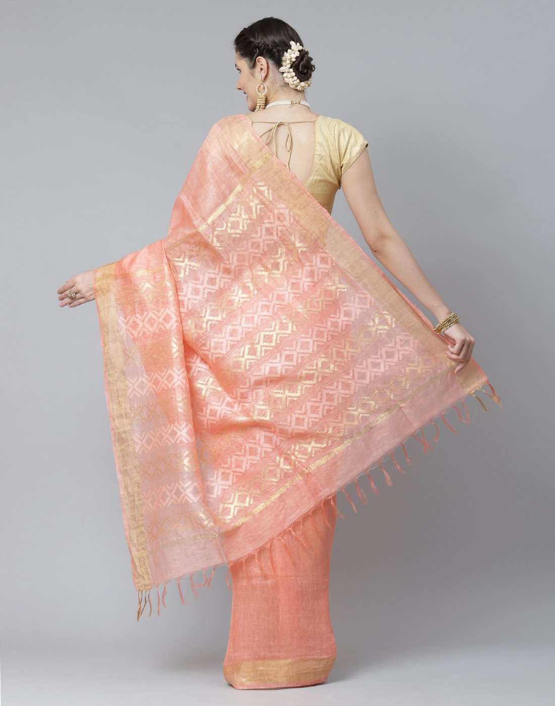 Cotton Linen Saree