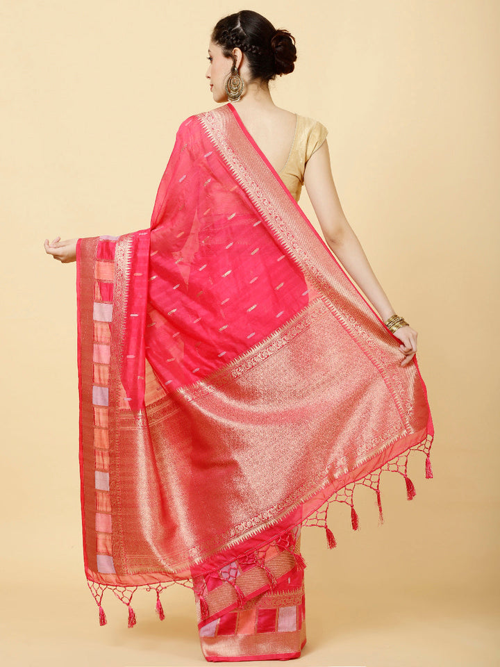Zari Booti  Woven Saree