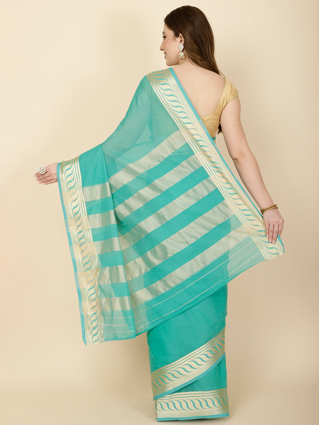Resham Border Woven Cotton Saree