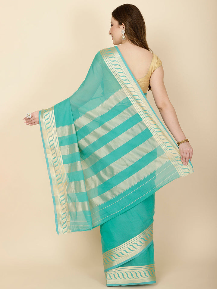 Resham Border Woven Cotton Saree