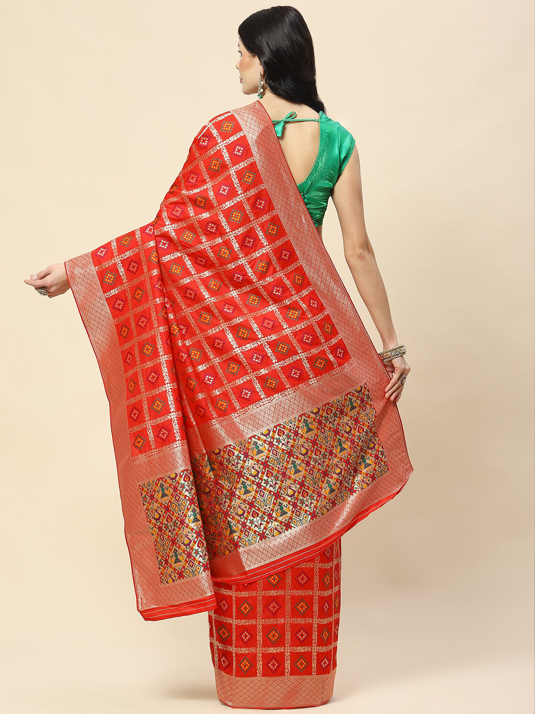 Zari Jaal Woven Art Silk Banarsi Saree