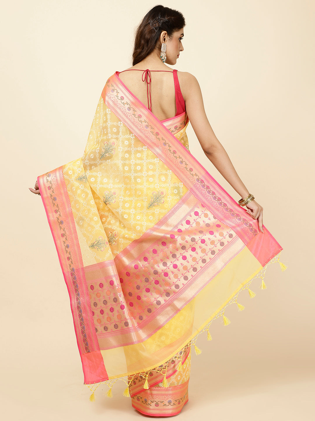 Embroidered Organza Saree
