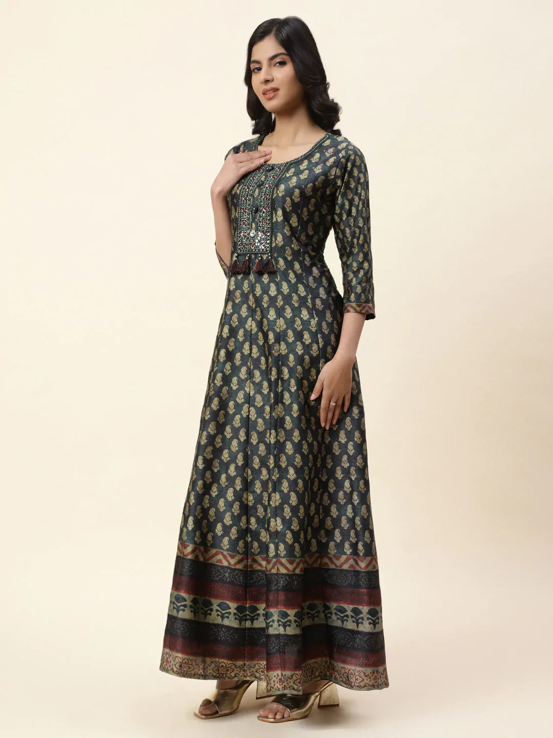 Printed Handloom Anarkali Kurta