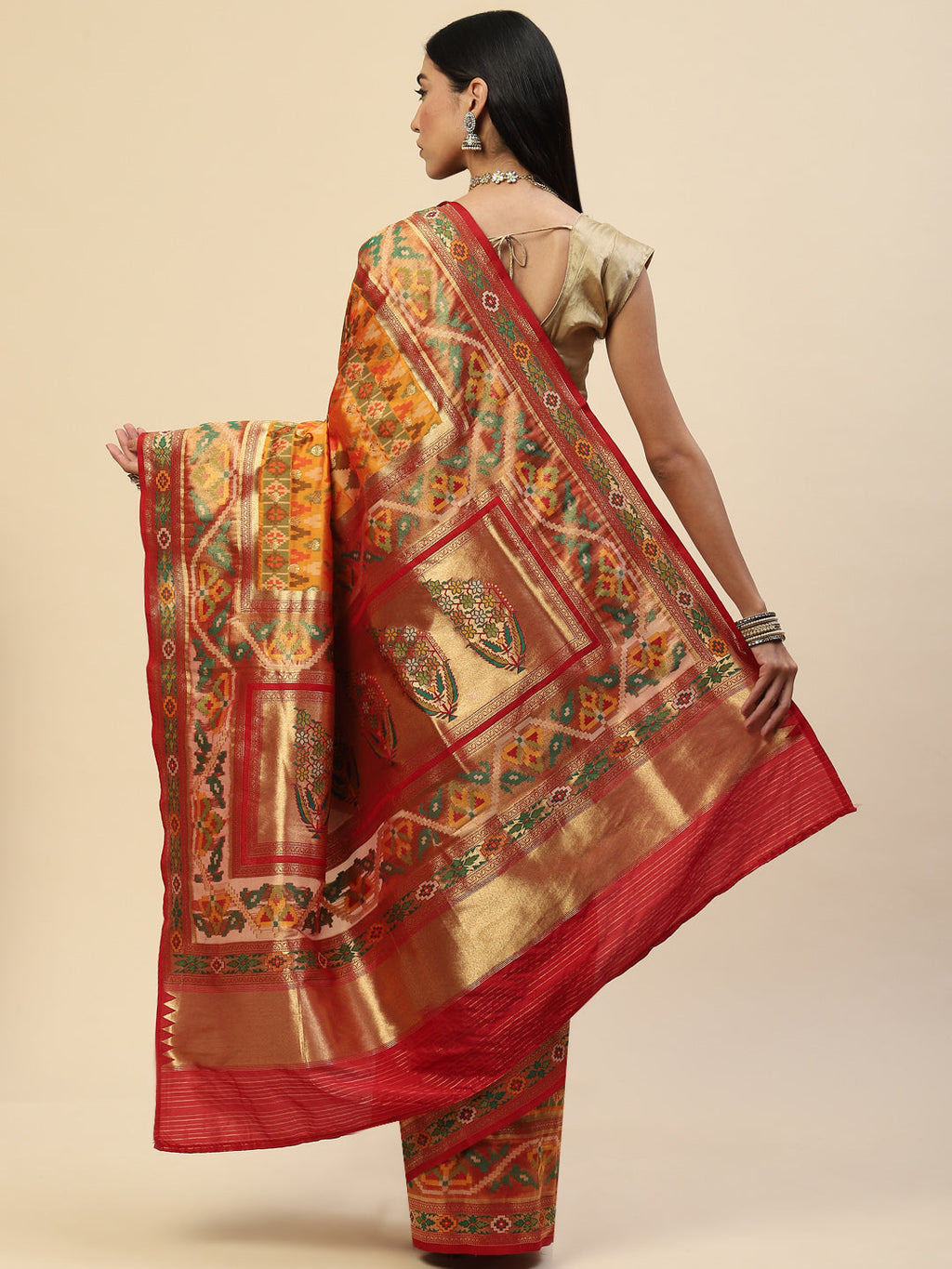 Zari Jaal Banarasi Woven Saree