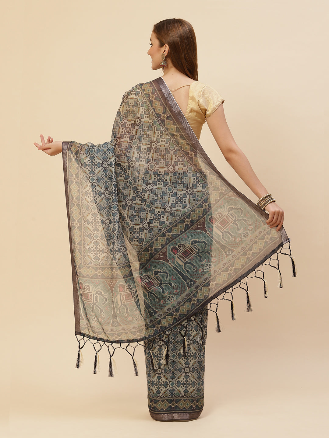 Patola Printed Cotton Saree