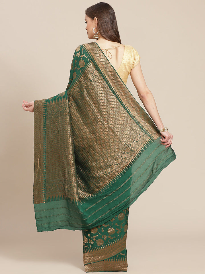 Zari Jaal Crepe Saree