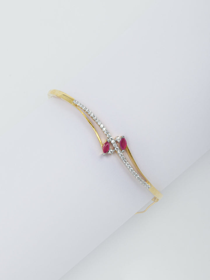 Golden Pink Stone Bracelet