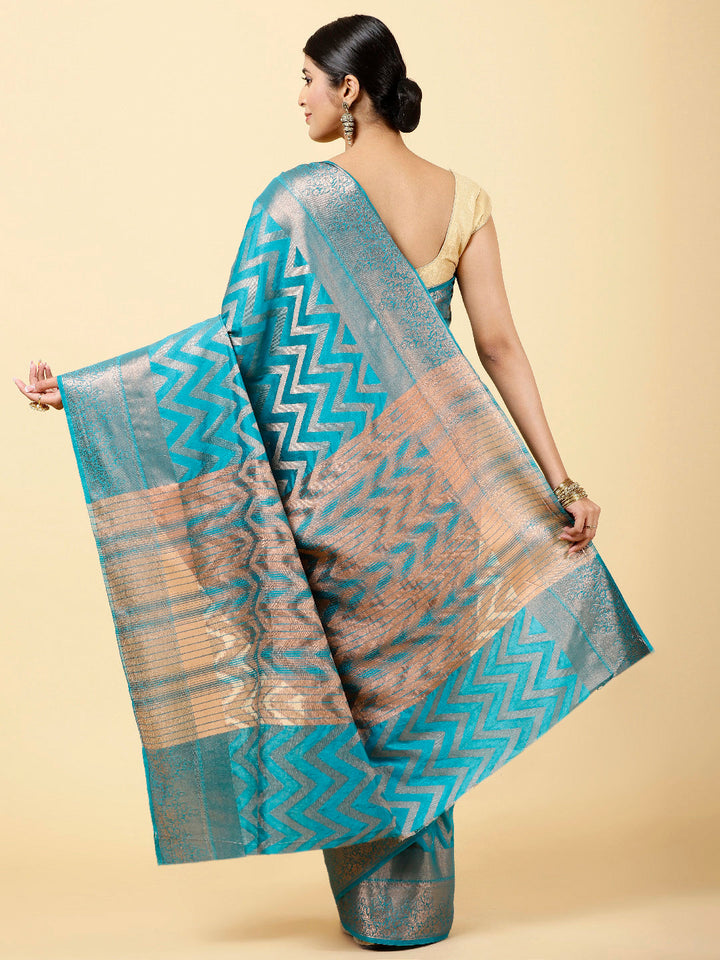 Zari Jaal Woven Handloom Saree