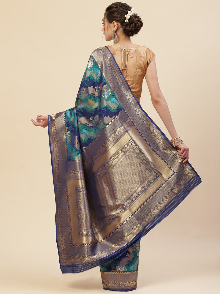 Zari Jaal Banarasi Woven Saree