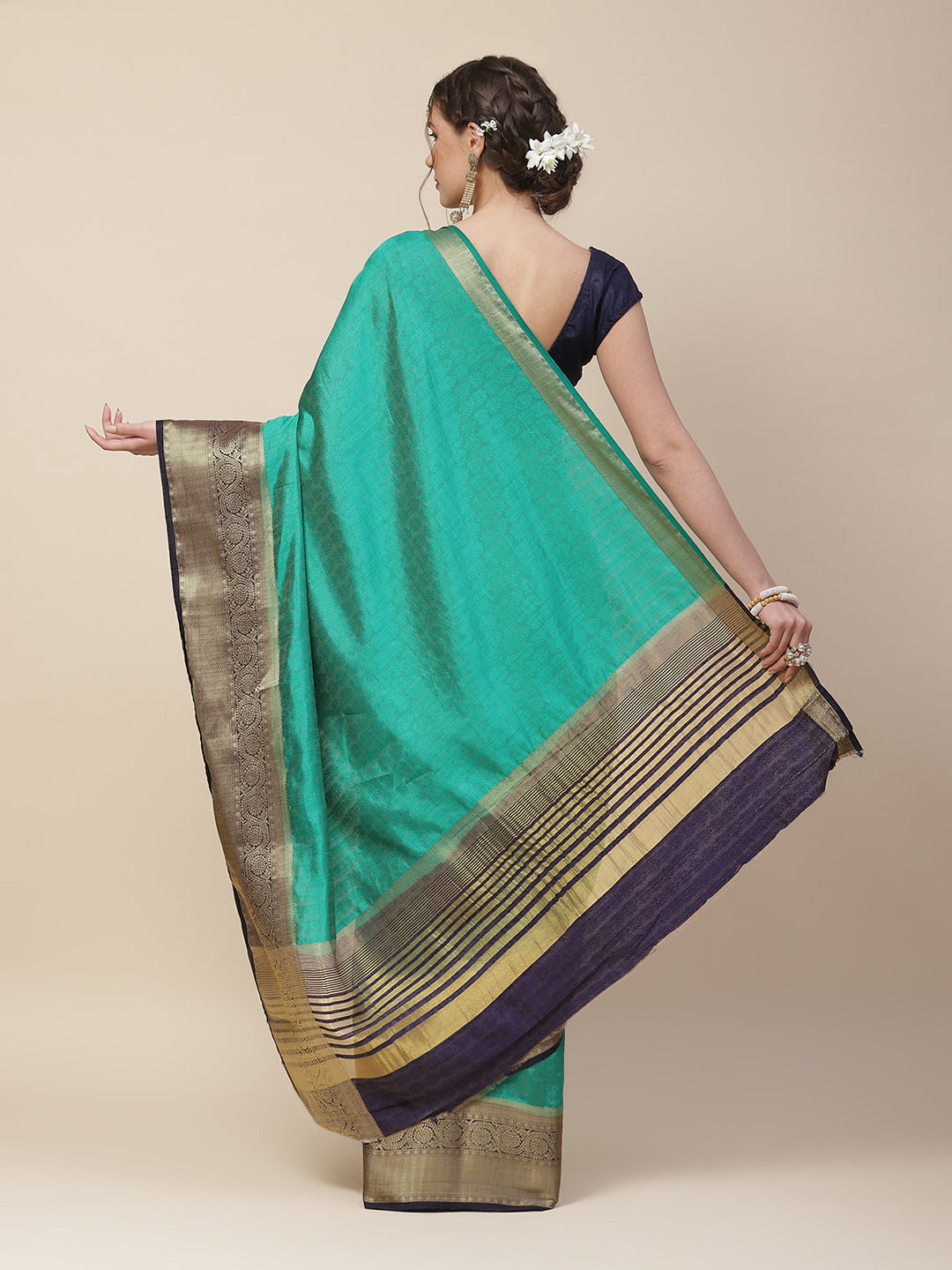 Zari Work Woven Art Handloom Saree