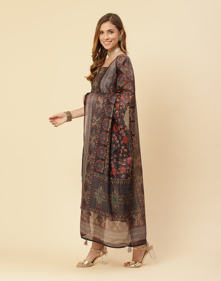 Printed Chanderi Suit Piece